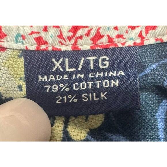 Tommy Bahama Men's Long Sleeve Blue Floral Button Up Shirt - Size XL - Picture 4 of 4